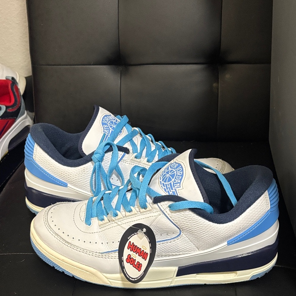 Jordan White and Blue Sneakers